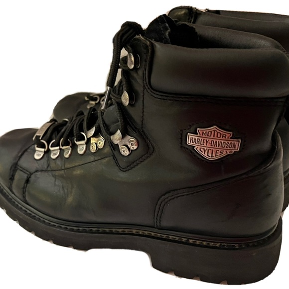 Harley Davidson Dipstick Boots Men's Size 8.5 Black Leather Motorcycle D91610 - Picture 16 of 16